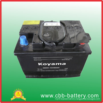 Kyama 56091-Mf 12V 60ah DIN Standard Maintenance Free Starting Car Battery